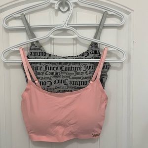 NWOT- Juicy Couture 2 pack - Seamless soft Sport bra Size Medium